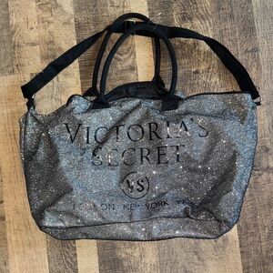 Limited Edition Silver Glitter London New York Paris Tote Bag